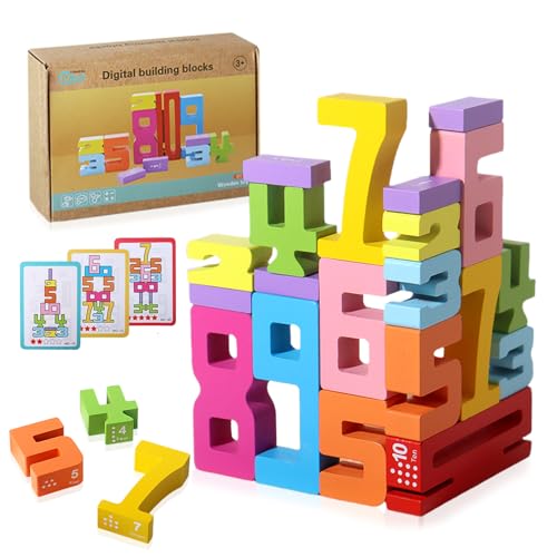 SZSMW Zahlenblocks - Number Blocks - Zahlenbausteine - Perfekt FüR FrüHe Mathematische üBungen, Stapelspiele und Kreative Herausforderungen, Geeignet Als Geschenk, Lernhilfe SZSMW Zahlenblocks - Number Blocks - Zahlenbausteine - Perfekt FüR FrüHe Mathematische üBungen, Stapelspiele und Kreative Herausforderungen, Geeignet Als Geschenk, Lernhilfe von SZSMW