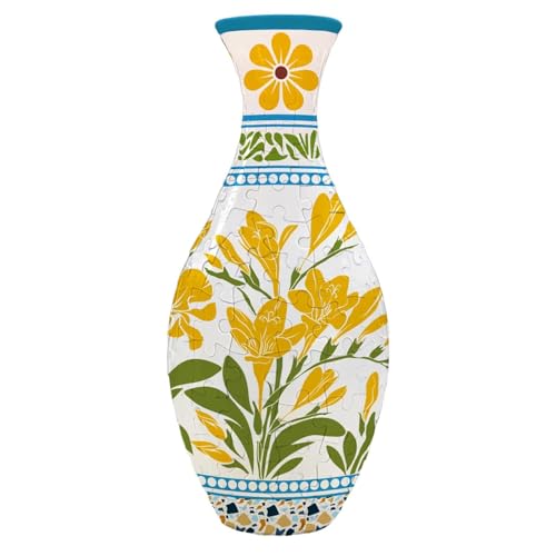 Passen Sie an, was Sie brauchen, 3D-Blumenvasen-Puzzle für Erwachsene – 160-teiliges gebogenes Kunststoff-Puzzle, Kunst für Heimdekoration und Einweihungsgeschenk (F) von SZSXYBZ