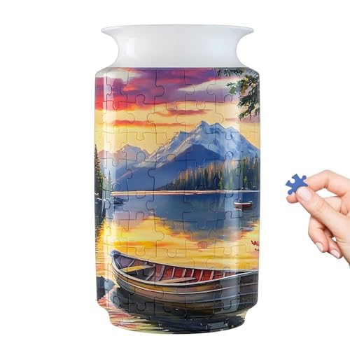 Passen Sie an, was Sie brauchen, 3D-Blumenvasen-Puzzle für Erwachsene – 62-teiliges gebogenes Kunststoff-Puzzle für Valentinstag, Weihnachten, Muttertag und Einweihungsgeschenke (C) von SZSXYBZ