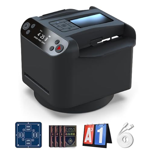SZSXYBZ Passen Sie an, was Sie brauchen, automatische Karten-Dealing-Maschine – 2-in-1-Dealer und Mischmaschine mit 360°-Rotation für Pokerspiele, wiederaufladbarer 5200-mAh-Akku, perfekt für 2–8 von SZSXYBZ