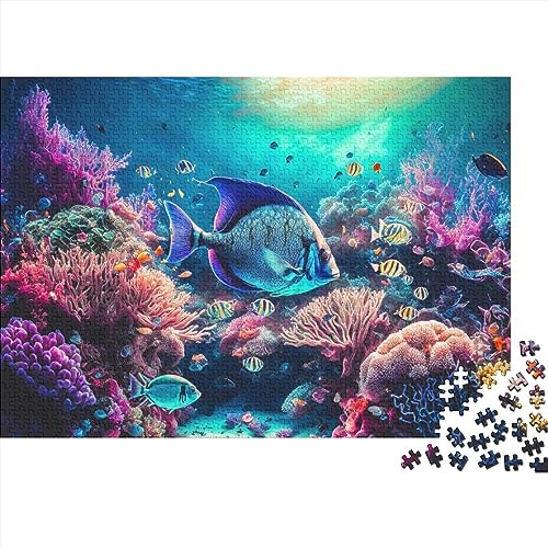 Moon Meadow River Puzzle for Erwachsene, lustiges 1000-teiliges Puzzle-Spielzeug, intellektuelles Spiel, Stressabbau-Spielzeug, Heimdekoration(Style-16) von SZTVECFW