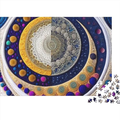 Moon Meadow River Puzzle for Erwachsene, lustiges 1000-teiliges Puzzle-Spielzeug, intellektuelles Spiel, Stressabbau-Spielzeug, Heimdekoration(Style-23) von SZTVECFW