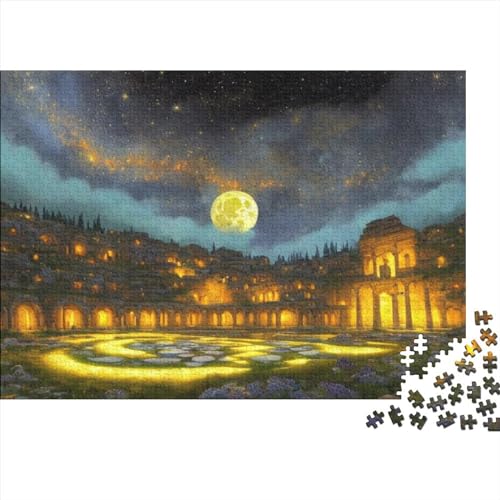 Moon Meadow River Puzzle for Erwachsene, lustiges 1000-teiliges Puzzle-Spielzeug, intellektuelles Spiel, Stressabbau-Spielzeug, Heimdekoration(Style-9) von SZTVECFW