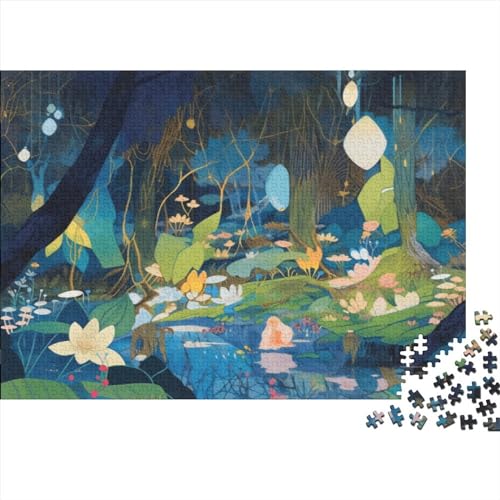 Wald-Puzzle for Erwachsene, lustiges 1000-teiliges Puzzle, Denkspiel, Stressabbau-Spielzeug, Heimdekoration(Style-10,1000pcs (75x50cm)) von SZTVECFW