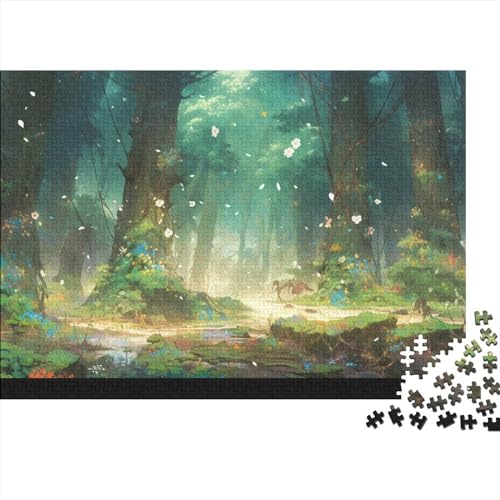 Wald-Puzzle for Erwachsene, lustiges 1000-teiliges Puzzle, Denkspiel, Stressabbau-Spielzeug, Heimdekoration(Style-11,300pcs (40x28cm)) von SZTVECFW