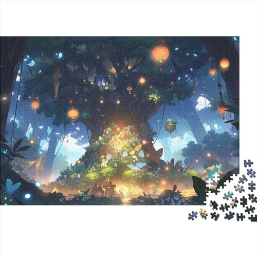Wald-Puzzle for Erwachsene, lustiges 1000-teiliges Puzzle, Denkspiel, Stressabbau-Spielzeug, Heimdekoration(Style-13,500pcs (52x38cm)) von SZTVECFW