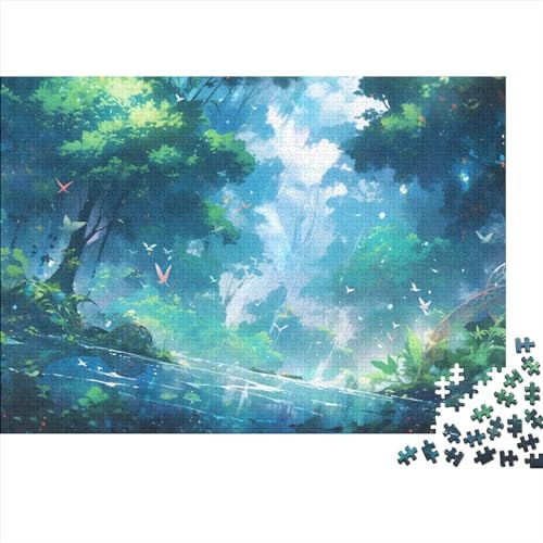 Wald-Puzzle for Erwachsene, lustiges 1000-teiliges Puzzle, Denkspiel, Stressabbau-Spielzeug, Heimdekoration(Style-15,1000pcs (75x50cm)) von SZTVECFW