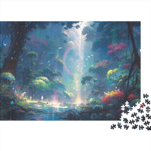 Wald-Puzzle for Erwachsene, lustiges 1000-teiliges Puzzle, Denkspiel, Stressabbau-Spielzeug, Heimdekoration(Style-18,300pcs (40x28cm)) von SZTVECFW