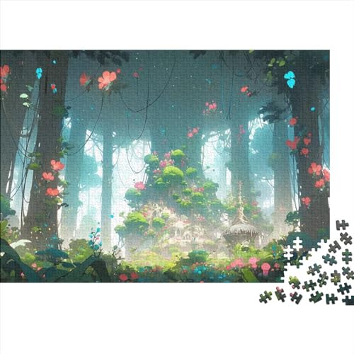 Wald-Puzzle for Erwachsene, lustiges 1000-teiliges Puzzle, Denkspiel, Stressabbau-Spielzeug, Heimdekoration(Style-21,1000pcs (75x50cm)) von SZTVECFW