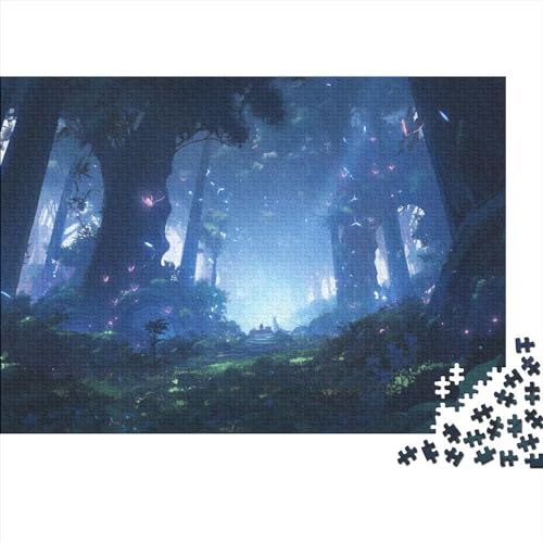 Wald-Puzzle for Erwachsene, lustiges 1000-teiliges Puzzle, Denkspiel, Stressabbau-Spielzeug, Heimdekoration(Style-9,1000pcs (75x50cm)) von SZTVECFW
