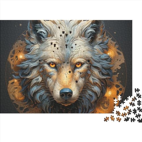 Wolf Puzzle for Erwachsene, lustiges 1000-teiliges Puzzle-Spielzeug, intellektuelles Spiel, Stressabbau-Spielzeug, Heimdekoration(Style) von SZTVECFW