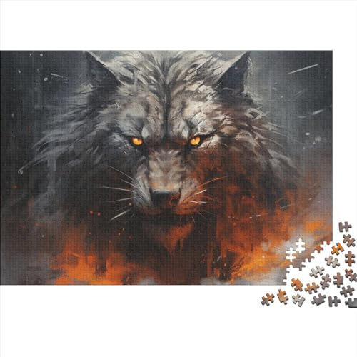 Wolf Puzzle for Erwachsene, lustiges 1000-teiliges Puzzle-Spielzeug, intellektuelles Spiel, Stressabbau-Spielzeug, Heimdekoration(Style-11) von SZTVECFW