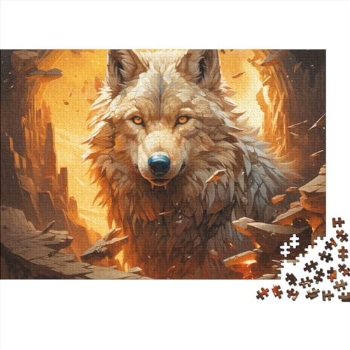 Wolf Puzzle for Erwachsene, lustiges 1000-teiliges Puzzle-Spielzeug, intellektuelles Spiel, Stressabbau-Spielzeug, Heimdekoration(Style-13) von SZTVECFW