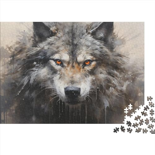 Wolf Puzzle for Erwachsene, lustiges 1000-teiliges Puzzle-Spielzeug, intellektuelles Spiel, Stressabbau-Spielzeug, Heimdekoration(Style-15) von SZTVECFW