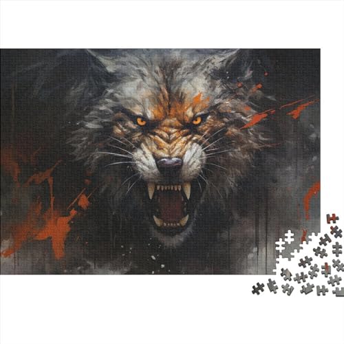 Wolf Puzzle for Erwachsene, lustiges 1000-teiliges Puzzle-Spielzeug, intellektuelles Spiel, Stressabbau-Spielzeug, Heimdekoration(Style-17) von SZTVECFW