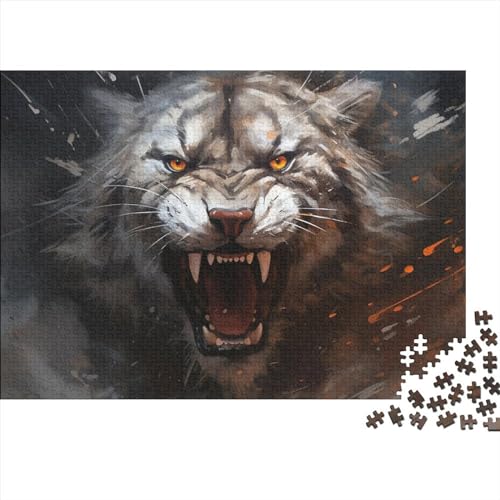 Wolf Puzzle for Erwachsene, lustiges 1000-teiliges Puzzle-Spielzeug, intellektuelles Spiel, Stressabbau-Spielzeug, Heimdekoration(Style-21) von SZTVECFW