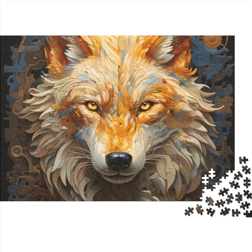 Wolf Puzzle for Erwachsene, lustiges 1000-teiliges Puzzle-Spielzeug, intellektuelles Spiel, Stressabbau-Spielzeug, Heimdekoration(Style-5) von SZTVECFW