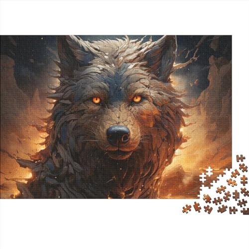 Wolf Puzzle for Erwachsene, lustiges 1000-teiliges Puzzle-Spielzeug, intellektuelles Spiel, Stressabbau-Spielzeug, Heimdekoration(Style-6) von SZTVECFW