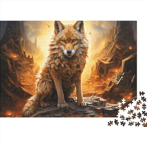 Wolf Puzzle for Erwachsene, lustiges 1000-teiliges Puzzle-Spielzeug, intellektuelles Spiel, Stressabbau-Spielzeug, Heimdekoration(Style-7) von SZTVECFW