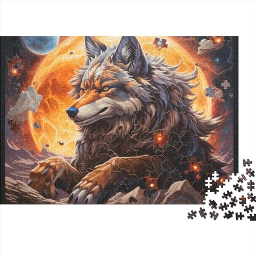 Wolf Puzzle for Erwachsene, lustiges 1000-teiliges Puzzle-Spielzeug, intellektuelles Spiel, Stressabbau-Spielzeug, Heimdekoration(Style-9) von SZTVECFW