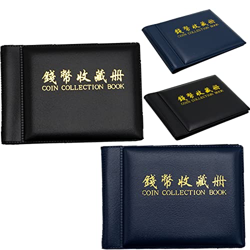 SZXMDKH Münzenalbum Münzalbum Münz-Sammelalbum für 240 Stück 2 Euro Münzen, Schwarz, Blua SZXMDKH Münzenalbum Münzalbum Münz-Sammelalbum für 240 Stück 2 Euro Münzen, Schwarz, Blua von SZXMDKH