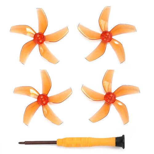 SZZCNOX Bunte Propeller für DJI Neo Drohne, 5-Blatt-Propeller-Paddel, kompatibel mit DJI NEO, Schnellentriegelung, Geräuschreduzierung, Propeller, Flügelblätter, Drohnenzubehör (Orange), 4 Stück von SZZCNOX