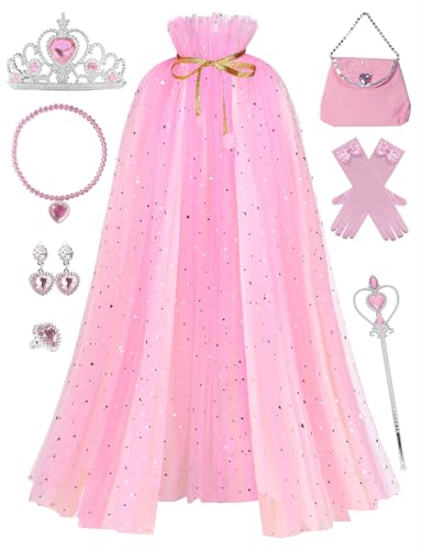 Sabbenia Princess Cape Mädchenkostüm mit Cape und Zubehör (Rosa) von Sabbenia