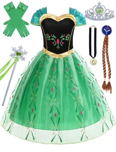Sabbenia Prinzessin Anna Kleider für Mädchen Frozen Prinzessin Kostüm für Weihnachten Geburtstag Halloween Schnee Party Cosplay 3-4 Jahre Sabbenia Prinzessin Anna Kleider für Mädchen Frozen Prinzessin Kostüm für Weihnachten Geburtstag Halloween Schnee Party Cosplay 3-4 Jahre von Sabbenia