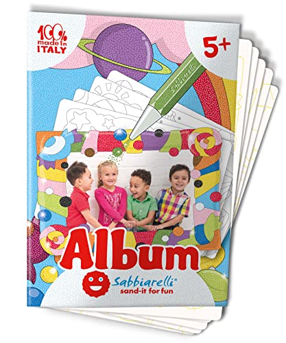 Sabbiarelli Sand-it for Fun - Album Die Bilderrahmen: 5 vorgeklebte Papier, zum bemalen mit Sand (Sand Nicht enthalten), Geeignet für Kinder Jahre 5+ von Sabbiarelli