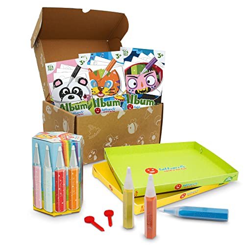 Sabbiarelli Sand-it for Fun – Box Alle in Maske 3+, Set für kreative Arbeiten, Kreativ- und Sandfarben-Set, kreatives Labor, Karnevalsparty Kinder 3+ von Sabbiarelli