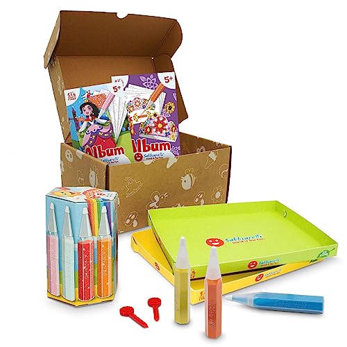 Sabbiarelli Sand-it for Fun - Box Prinzessin in Farbe, Kreatives Bastelset: bastle und bemale mit Sand, Sandbilder für Kinder ab 5+, Geschenkidee zum Geburtstag Sabbiarelli Sand-it for Fun - Box Prinzessin in Farbe, Kreatives Bastelset: bastle und bemale mit Sand, Sandbilder für Kinder ab 5+, Geschenkidee zum Geburtstag von Sabbiarelli