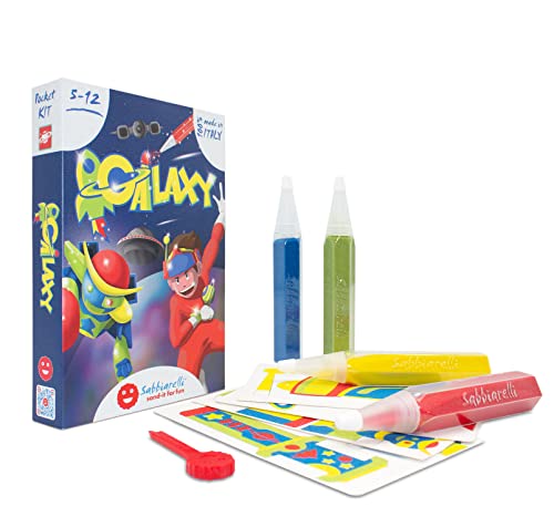 Sabbiarelli Sand-it For Fun Kit Galaxy Weltraumzubehör - Kreativ Bastelset: bastle und bemale die Gegenstände aus dem Weltraum mit Sand, Sandbilder für Kinder ab 5+, Geschenkidee zum Geburtstag Sabbiarelli Sand-it For Fun Kit Galaxy Weltraumzubehör - Kreativ Bastelset: bastle und bemale die Gegenstände aus dem Weltraum mit Sand, Sandbilder für Kinder ab 5+, Geschenkidee zum Geburtstag von Sabbiarelli