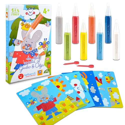 Sabbiarelli Sand-it For Fun - Kit Hase Julius und Wolke Olga by Nicoletta Costa - Kreatives Bastelset: bastle und bemale mit Sand, Sandbilder für Kinder ab 4+, Geschenkidee zum Geburtstag Sabbiarelli Sand-it For Fun - Kit Hase Julius und Wolke Olga by Nicoletta Costa - Kreatives Bastelset: bastle und bemale mit Sand, Sandbilder für Kinder ab 4+, Geschenkidee zum Geburtstag von Sabbiarelli