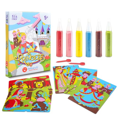 Sabbiarelli Sand-it For Fun Kit Princess Prinzessinnen - Kreativ Bastelset: bemale die Prinzessinnen mit Sand, Sandbilder für Kinder ab 5+, Geschenkidee zum Geburtstag Sabbiarelli Sand-it For Fun Kit Princess Prinzessinnen - Kreativ Bastelset: bemale die Prinzessinnen mit Sand, Sandbilder für Kinder ab 5+, Geschenkidee zum Geburtstag von Sabbiarelli
