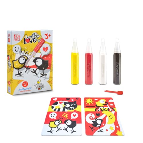 Sabbiarelli Sand-it For Fun Kit Tweet&Love Herztiere - Kreativ Bastelset: bastle und bemale die PENNUTI SKIZZATI mit Sand, Sandbilder für Kinder ab 3+, Geschenkidee zum Geburtstag Sabbiarelli Sand-it For Fun Kit Tweet&Love Herztiere - Kreativ Bastelset: bastle und bemale die PENNUTI SKIZZATI mit Sand, Sandbilder für Kinder ab 3+, Geschenkidee zum Geburtstag von Sabbiarelli