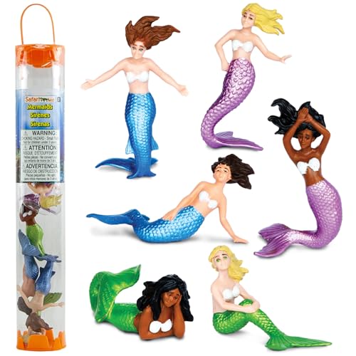 Safari Ltd Meerjungfrauen 6 Stück | Miniaturfiguren | Ungiftig & BPA-frei | Für Kinder ab 3 Jahren geeignet von Safari Ltd.