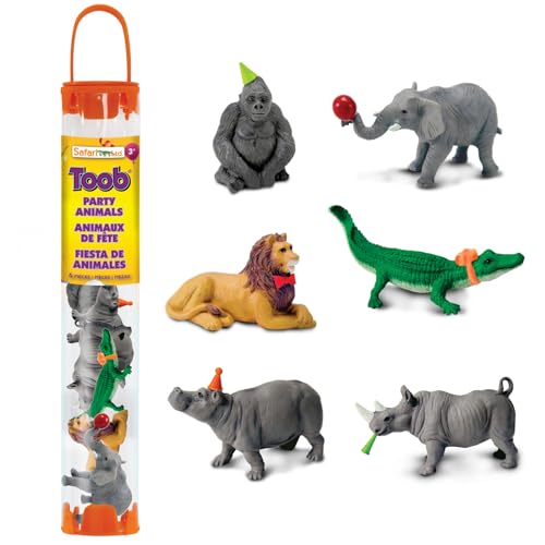 Safari Ltd. Set mit 6 Spielzeugfiguren für Partys | TOOB-Kollektion | ungiftig und BPA-frei | Spielzeugtiere | geeignet für Kinder ab 3 Jahren von Safari Ltd.