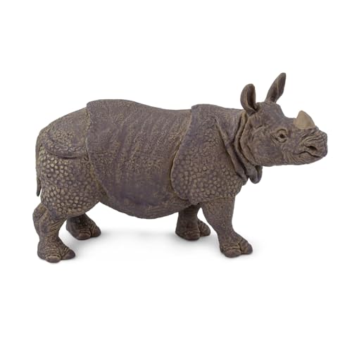 Safari Ltd. Indische Nashorn-Figur – Realistische 12,7 cm Nashorn-Figur – Lernspielzeug für Jungen, Mädchen und Kinder ab 3 Jahren von Safari Ltd.