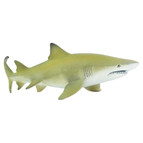 Safari Ltd. Zitronenhai-Figur, realistische 14,6 cm große Kunststofffigur, Lernspielzeug für Jungen, Mädchen und Kinder ab 3 Jahren, Grau von Safari Ltd.