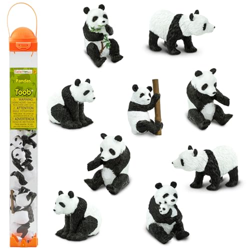 Safari 12 Pandafiguren in Röhre, Schwarz Safari 12 Pandafiguren in Röhre, Schwarz von Safari