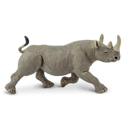 Safari Ltd. 228929 Diceros, WS Wildlife Nashorn Figur, Schwarz von Safari Ltd.