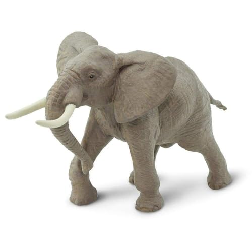 Safari 295629 Elephant Figur WS Afrikanischer Stier Elefant, Mehrfarbig/Meereswellen (Ocean Tides), S von Safari Ltd.