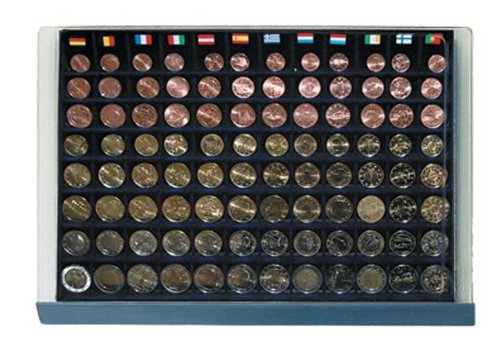 SAFE 6440 Stapelelement Münzbox - passend für 12 x Komplette Eurosätze 1 cent - 2 Euro von SAFE