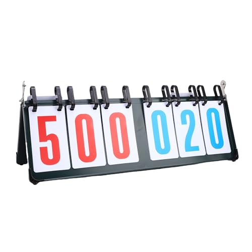 Sahgsa 6stellige Metall -Desk -Anzeigetafel - Tabletop Scorekeeper für Basketball, Tischtennis und Badminton -Spiele Sahgsa 6stellige Metall -Desk -Anzeigetafel - Tabletop Scorekeeper für Basketball, Tischtennis und Badminton -Spiele von Sahgsa