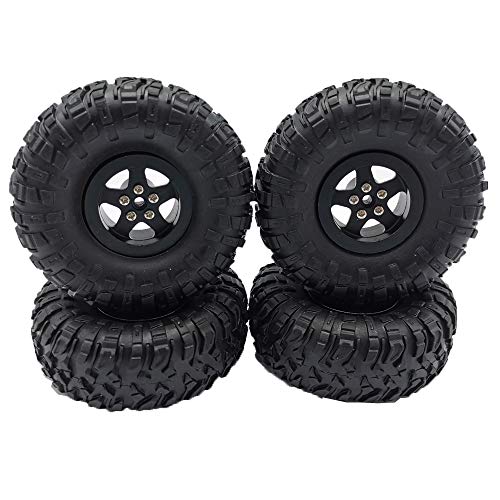 Sahkgye Metall Felge mit Gummi Reifen Reifen für MN D90 MN99S C14 C24 B14 B24 B36 RC Upgrade Teile ZubehöR, Schwarz Sahkgye Metall Felge mit Gummi Reifen Reifen für MN D90 MN99S C14 C24 B14 B24 B36 RC Upgrade Teile ZubehöR, Schwarz von Sahkgye