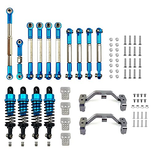 Sahkgye Metall Lenkung GestäNge Ziehen Stangen Halterung Sitz Stoß DäMpfer Satz für C14 C24 C24-1 1/16 RC Upgrade Teile,Blau Sahkgye Metall Lenkung GestäNge Ziehen Stangen Halterung Sitz Stoß DäMpfer Satz für C14 C24 C24-1 1/16 RC Upgrade Teile,Blau von Sahkgye