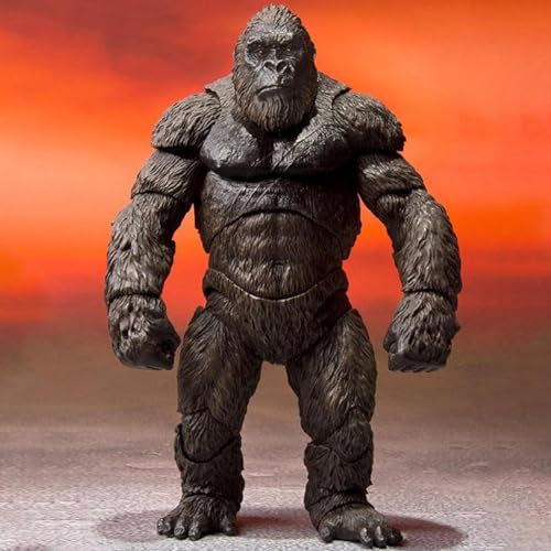 Anime-Film Godzilla VS Kong Figur bewegliche Gelenke King Kong Monster Doctor Actionfiguren Modell Dekoration Sammlung Spielzeug Geburtstagsgeschenk 18cm/7Zoll Gesicht veränderbar von SaiFfe