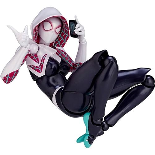 S-Piderman:Into The Spider-Verse Spider Gwen Spider Ham SV Action-Superhelden 16cm/6,3Zoll Gelenke bewegliche Actionfigur Sammlermodell Ornamente Spielzeugstatue Geschenk von SaiFfe