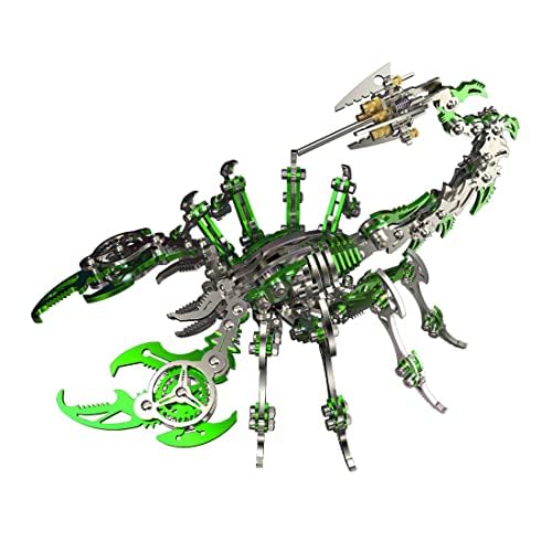 3D Metall Puzzle Scorpion King Modellbausatz, 200 Teile 3D Puzzle Metal DIY Modell Kit, Laserschnitt Metall Metallbausatz Spielzeug für Erwachsene und Kinder, Skorpion König (Grün) von SaiKer