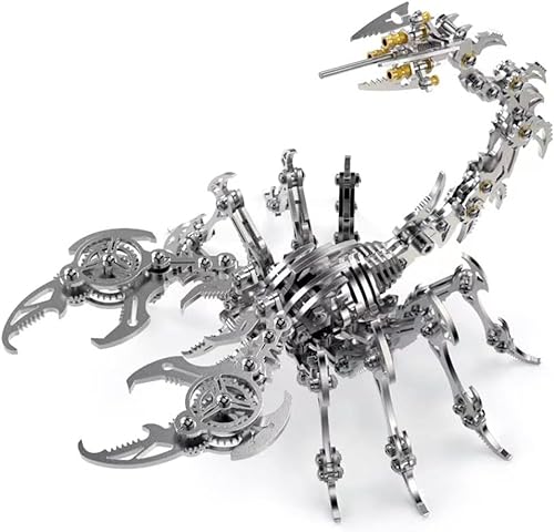 3D Metall Puzzle Scorpion King Modellbausatz, 200 Teile 3D Puzzle Metal DIY Modell Kit, Laserschnitt Metall Metallbausatz Spielzeug für Erwachsene und Kinder, Skorpion König (Stahl) von SaiKer